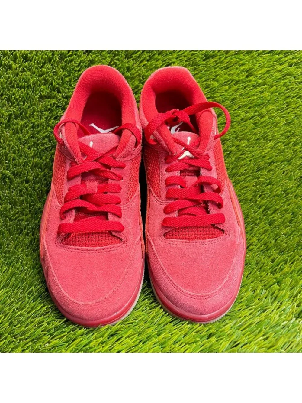 Nike Air Jordan Flight Court Womens Size 6 Red Athletic Suede Shoes Sneakers